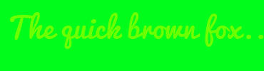 Image with Font Color 6BFF00 and Background Color 00FC1B